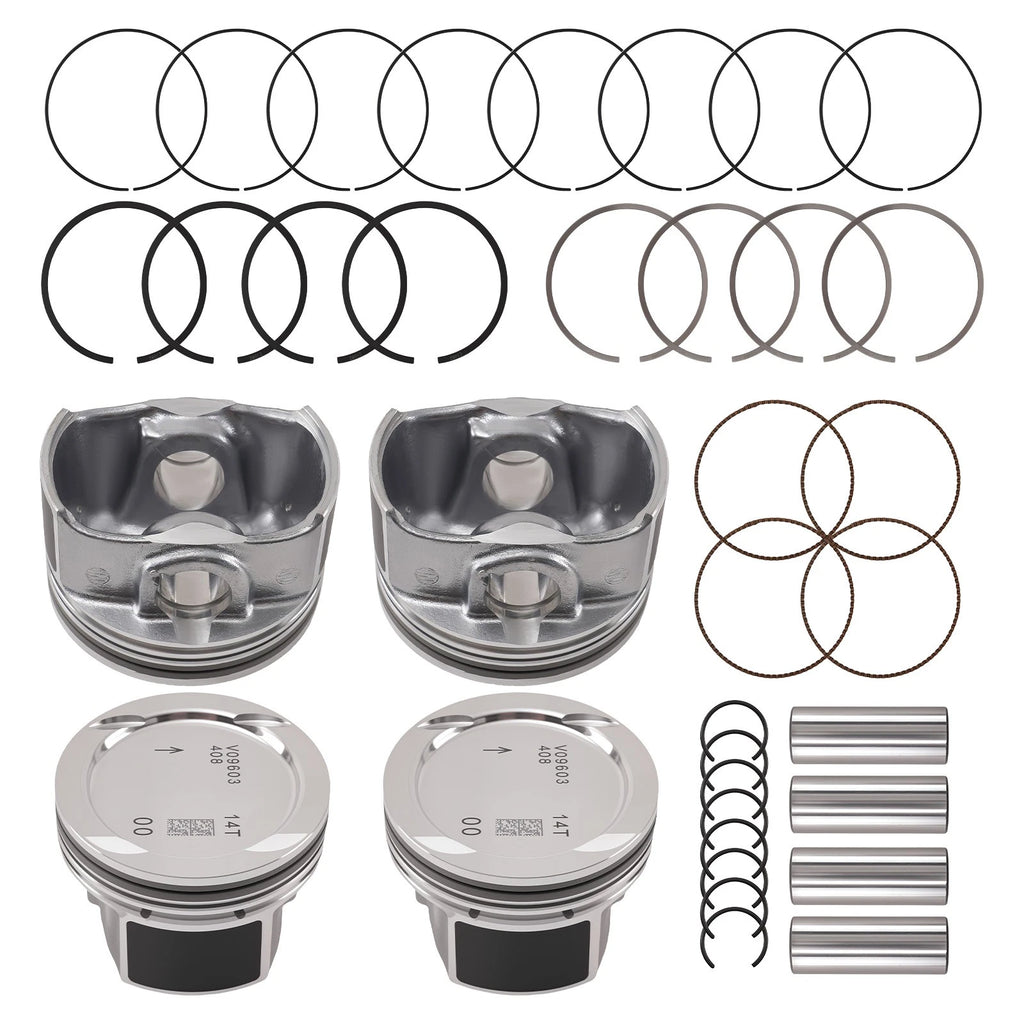 Set of 4 Pistons & Rings Kit for Chevy Cruze Sonic Trax Encore (2011–2021)