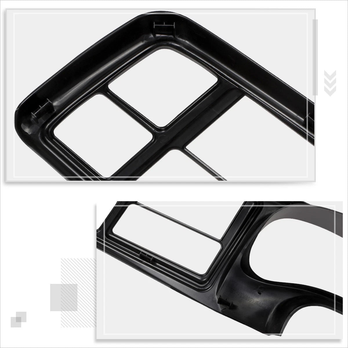 Fog Light Cover for Mercedes-Benz GLC43 AMG (2017–2019) Black