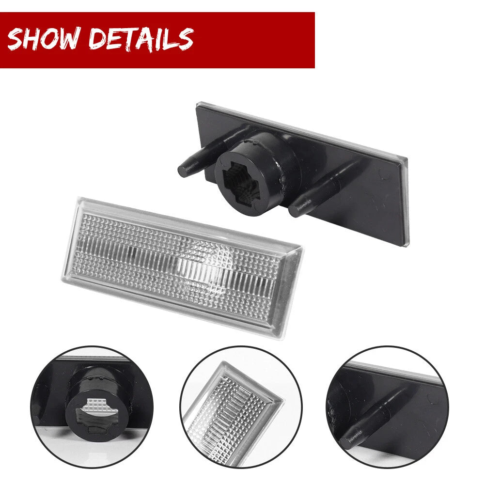 Set of 4 Clear Front & Rear Side Marker Light Lens for Oldsmobile Cutlass (1981–1988)