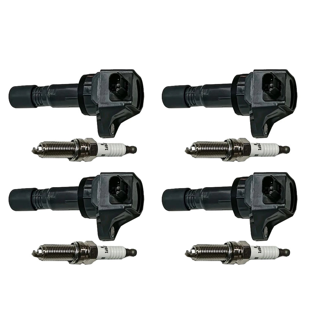 Set of 4 Ignition Coils & Spark Plugs for Honda Civic (2012)