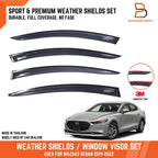 Weather Shield Window Visor Rain Guard for Mazda 3 BP (2019-2022)