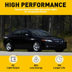 Set of 4 Smoke Lens White LED Side Marker Lights for Acura TL (2004–2008)