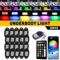 20 Pods RGB LED Rock Light Underglow Kit for Jeep Truck SUV