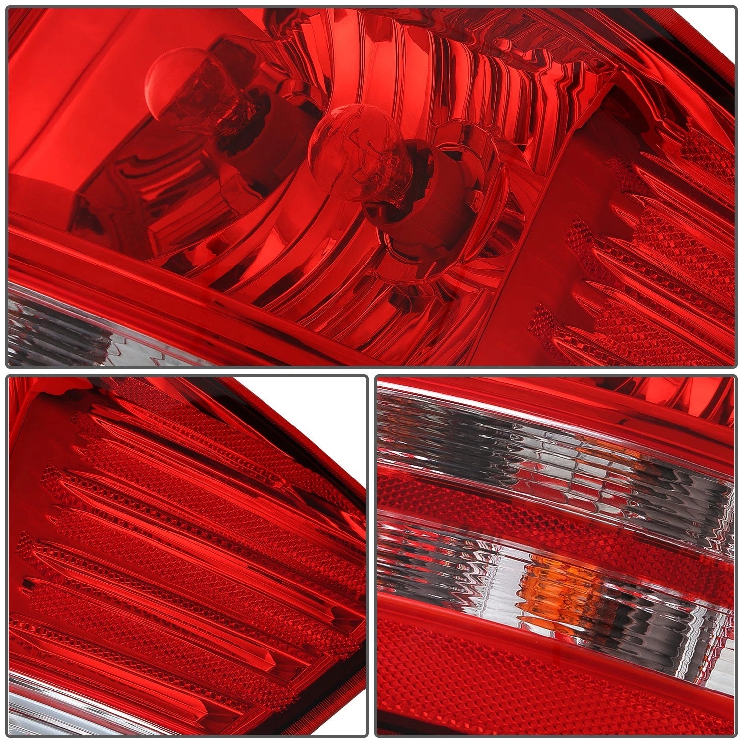 Passenger Side Taillight for Dodge Journey (2009–2020) OE Style Chrome Housing Red Lens
