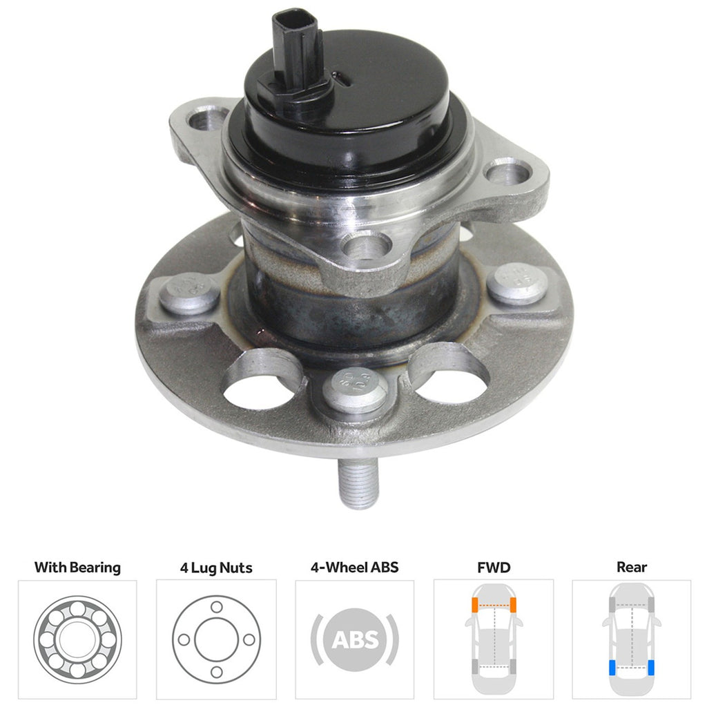 Wheel Hub for Toyota Yaris (2006–2014) Rear with Bearing & Sensor