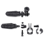 1" Black Saddle Clamp Foot Pegs for Harley Sportster 883 XL1200 1340 (1986–2023)