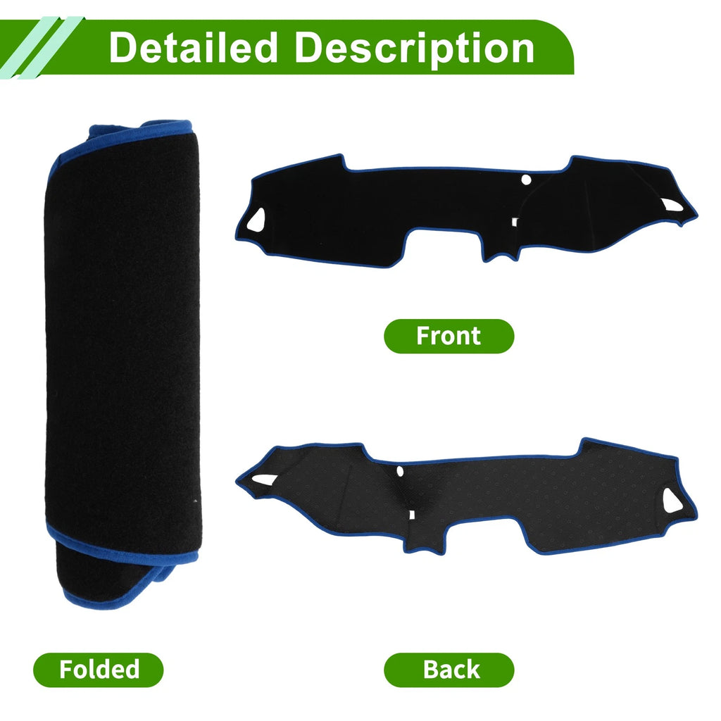 Dash Cover for Mazda MX-5 (2015–2022) Polyester Black with Blue Edge