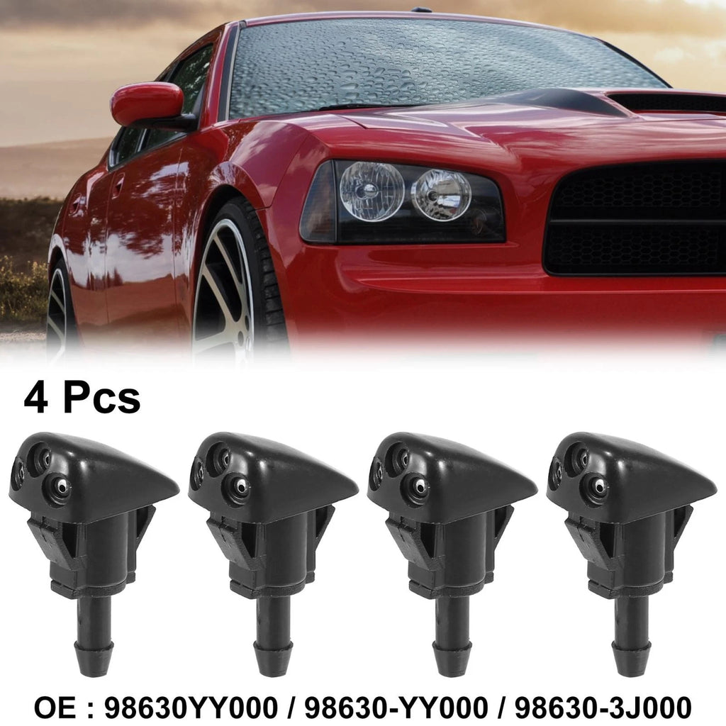 Set of 4 Front Windshield Washer Nozzles for Hyundai Tiburon Elantra (2001–2006) 98630YY000