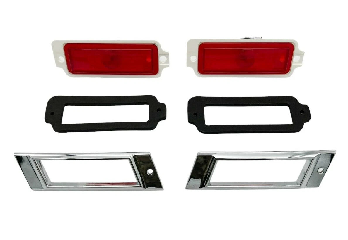 Rear Red Marker Light Assemblies Replacement for 1968 Chevy Passenger Car