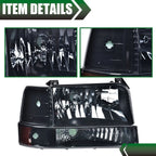 Smoke Lens Headlights for Ford Bronco, F-Series Super Duty (1992–1996)