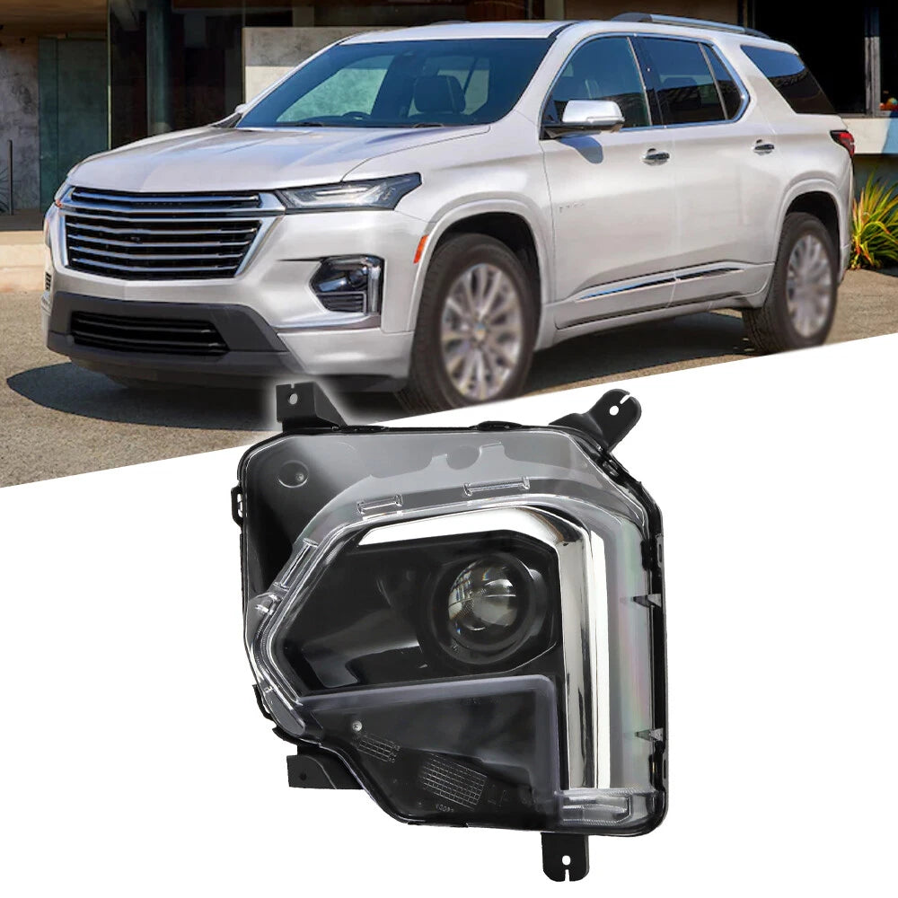 Left Headlight Assembly for Chevy Traverse (2022–2023) LED Clear Lens