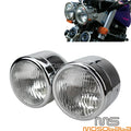 4" Chrome Dual Headlight Round Lamp for Harley Naked Bike