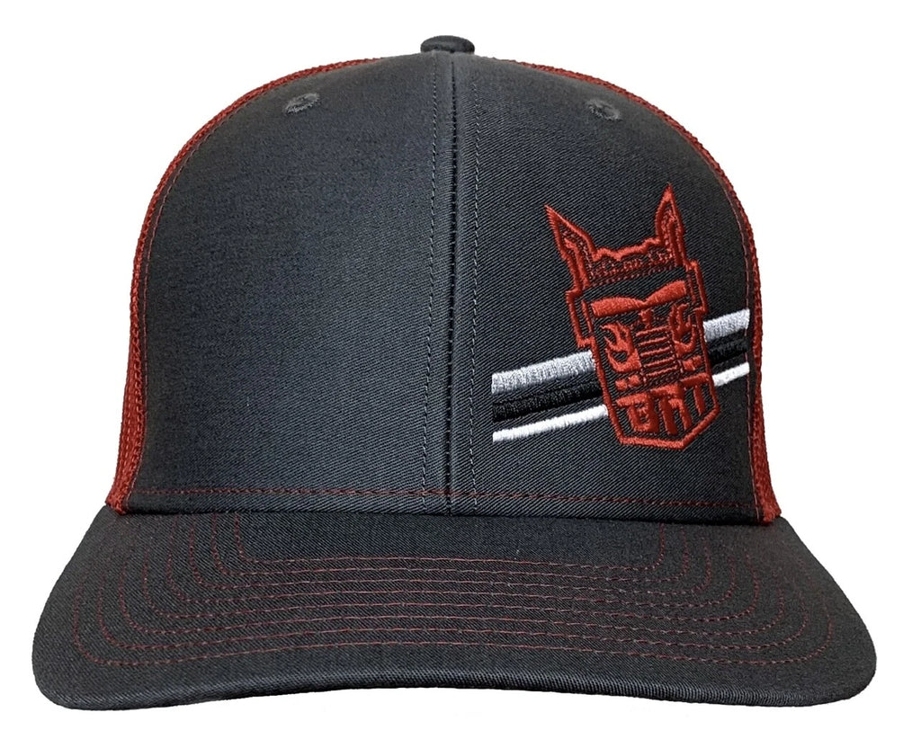 Big Rig Trucks "Tees" Richardson Hat Charcoal/Red