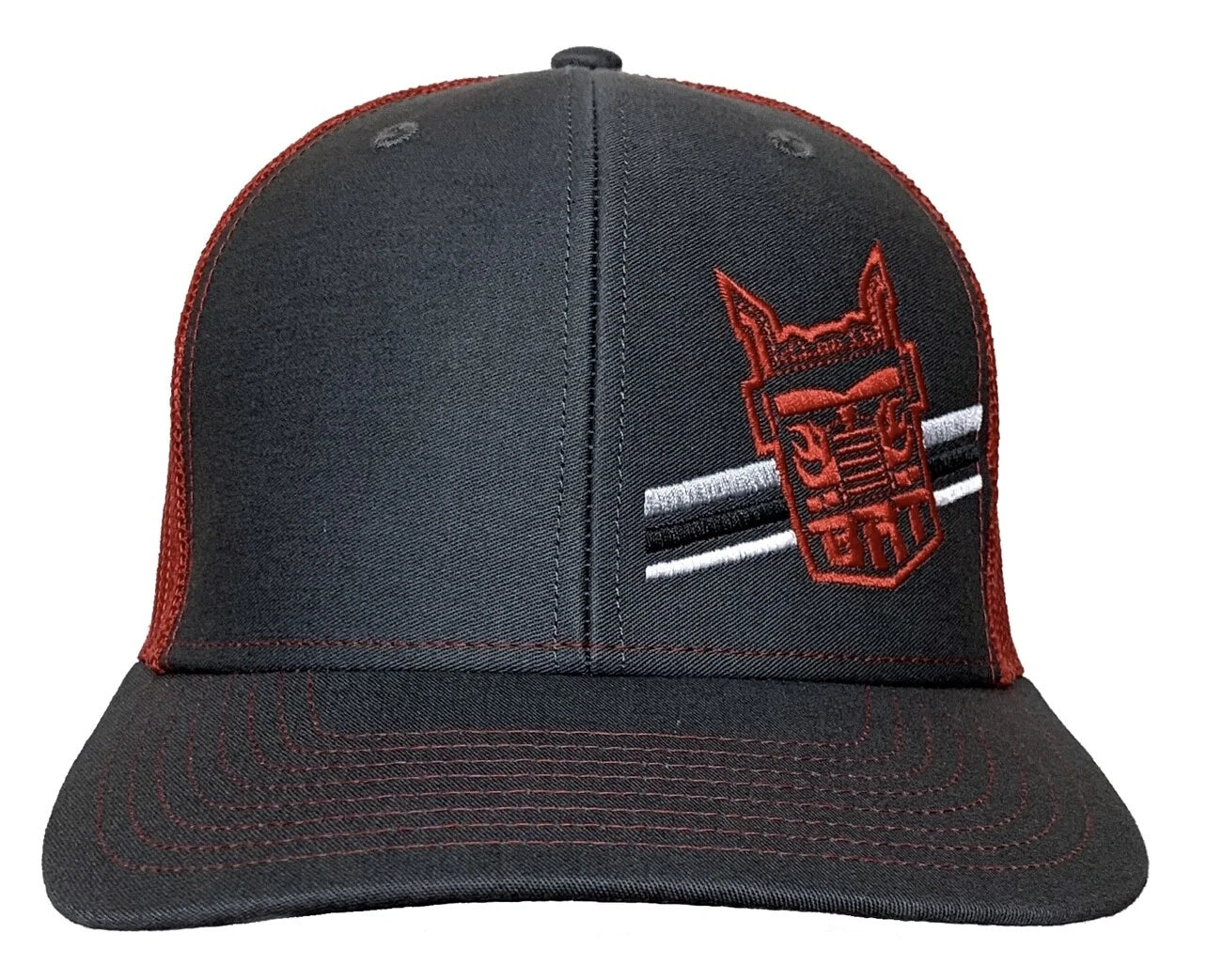 Big Rig Trucks "Tees" Richardson Hat Charcoal/Red