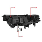 LED Headlight Assembly for Ford Explorer (2020–2024) - Right Side, Black Amber