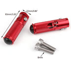 CNC Folding Foot Pegs Rear Set for Universal Motorcycle (Red)
