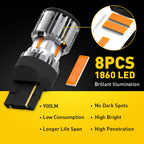 Set of 2 AUXITO Amber LED Turn Signal Light Bulbs for [Make Model]
