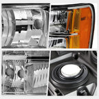 Chrome Housing Headlight Set for GMC Sierra GMT900 (2007–2014)