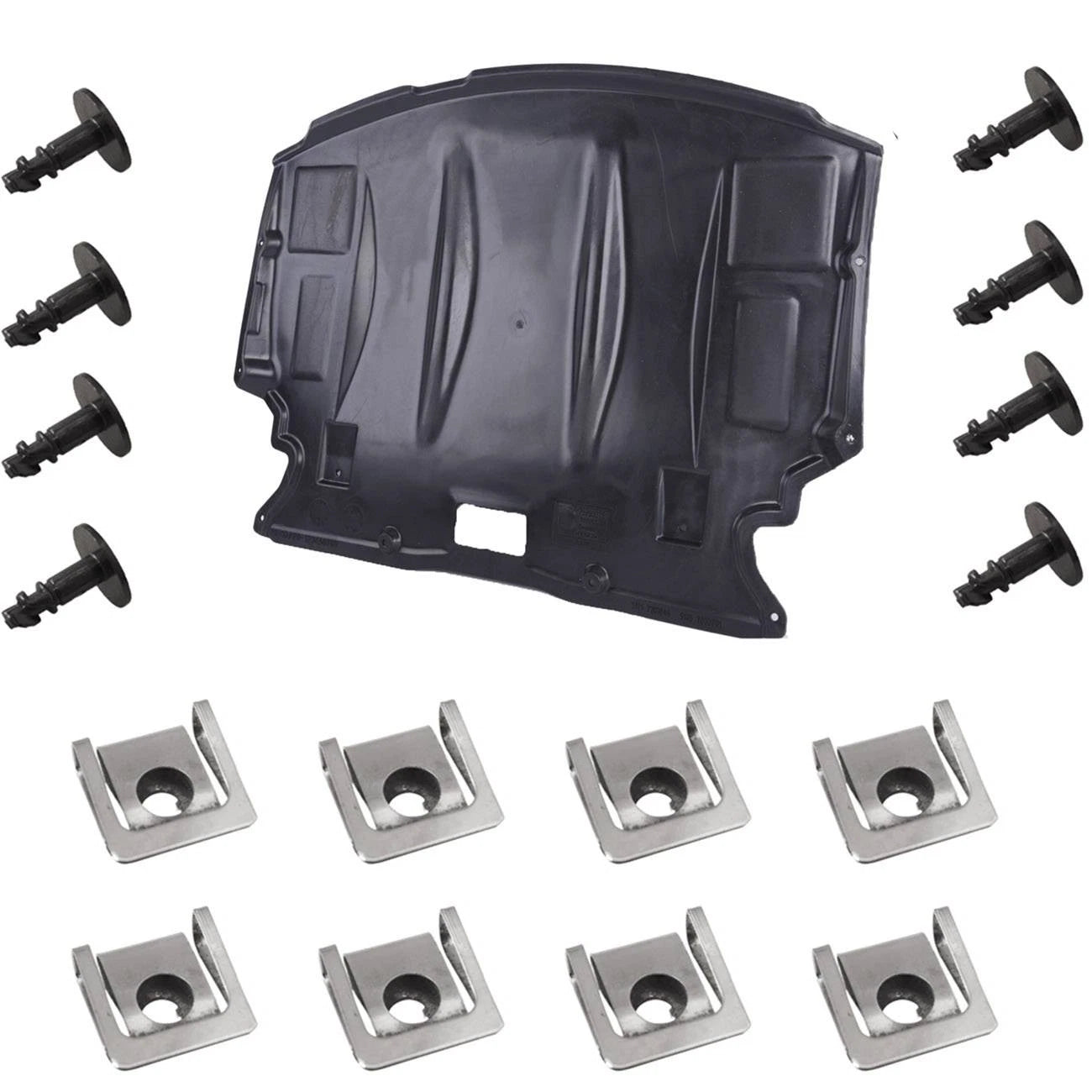 17-Piece Front Engine Splash Panel Kit for BMW 5 Series (2004-2007)