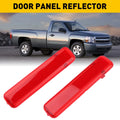 Set of 2 Red Interior Side Door Reflector Panel Covers for GMC Avalanche Silverado (2001–2006)