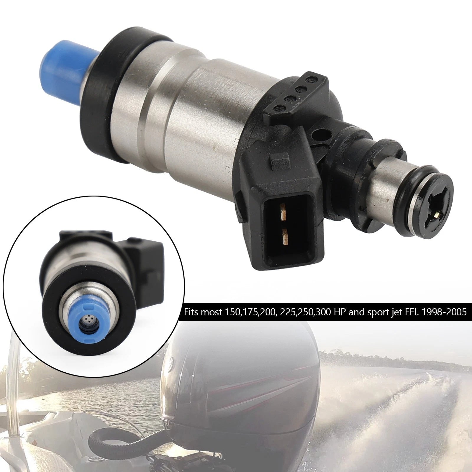 Set of 6 Fuel Injectors for Mercury Outboard 150-300 HP (1998–2005)