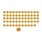 60 x Gold Engine Bolt Caps for Harley Heritage Softail Breakout Dyna FXD