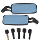 Black Short Stem Rear View Mirrors for Harley Dyna/Iron 883