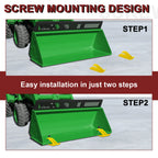 Pair Yellow Steel Bucket Protector for Tractor (Snow Removal)