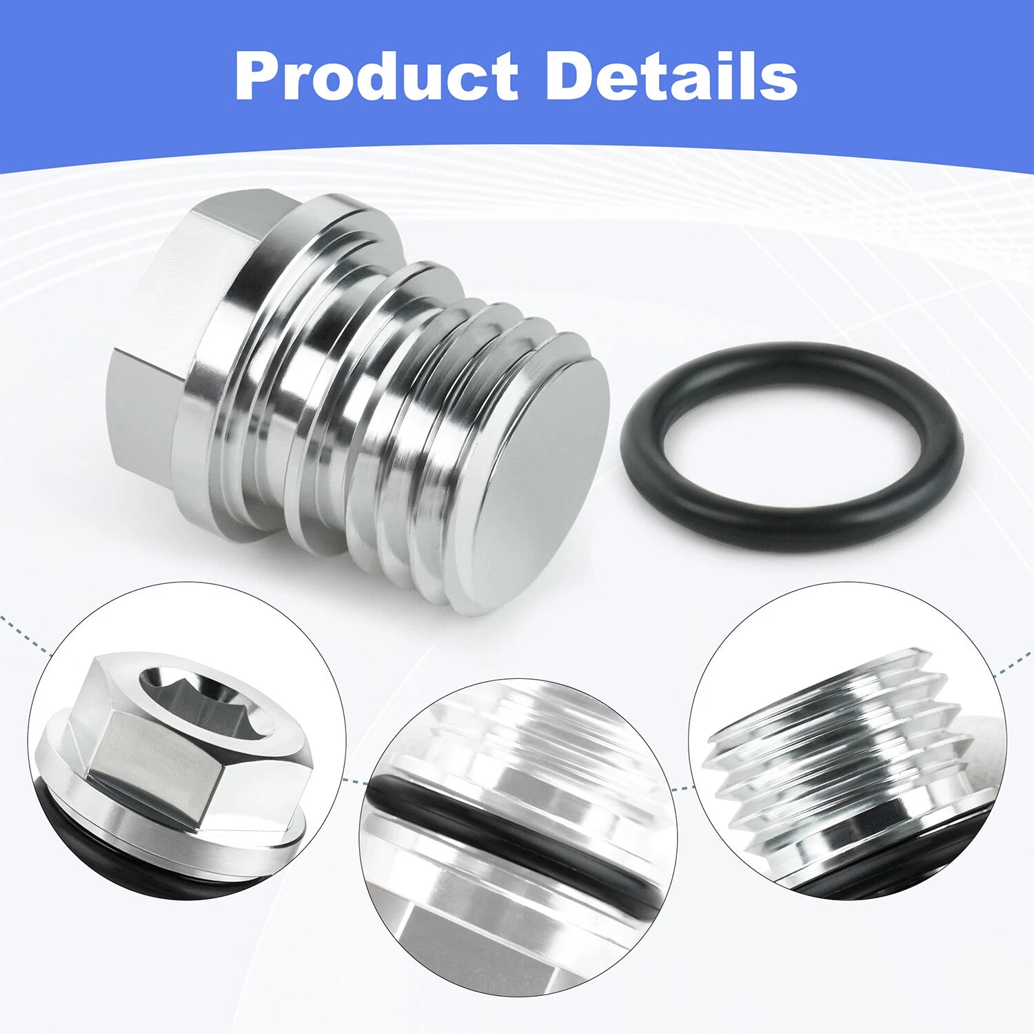 Aluminum Engine Oil Drain Plug w/O-Ring for FR600V, FR651V, FR691V, FR730V