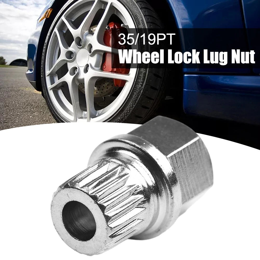 Wheel Lock Lug Nut for (1pc, Rustproof Silver Tone)