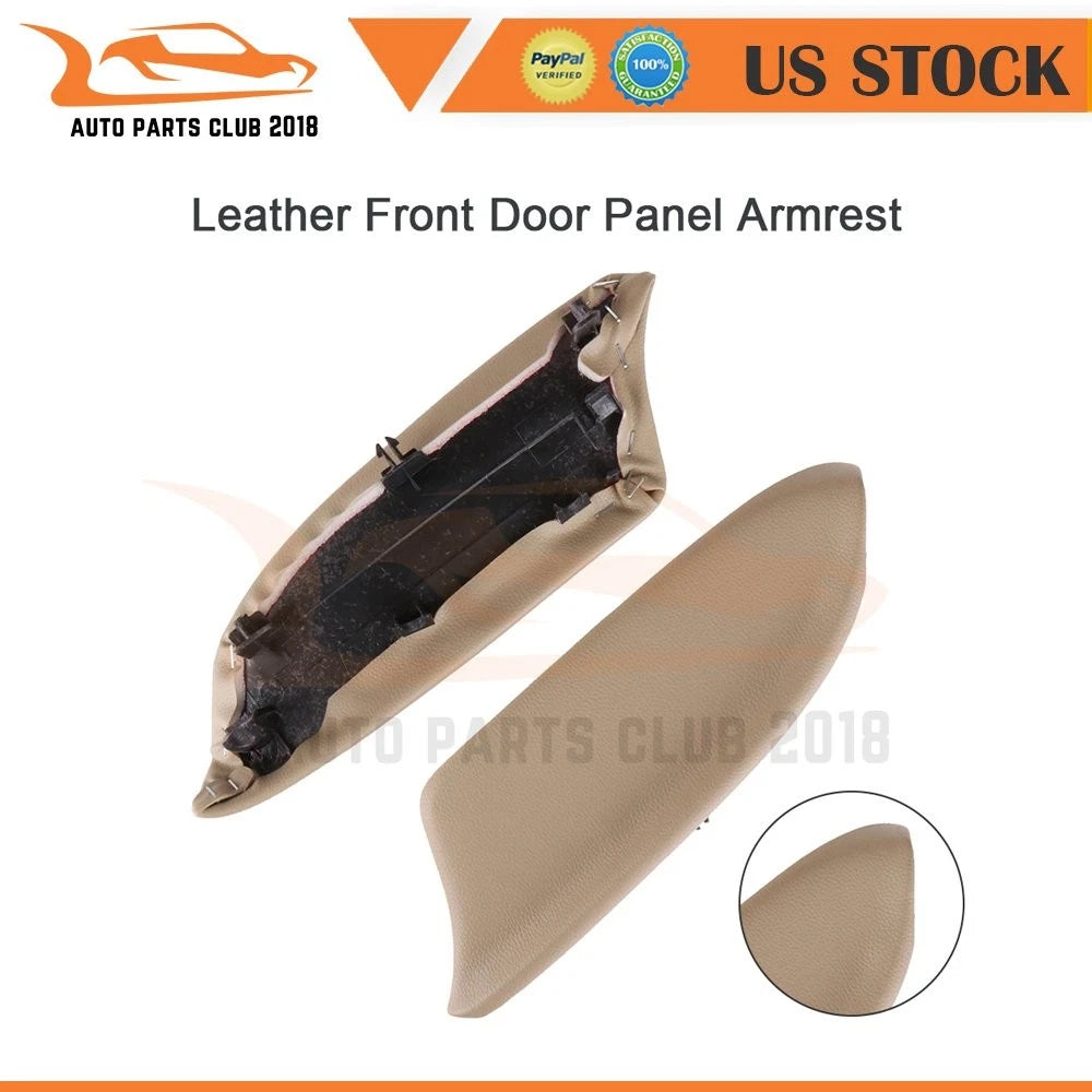 Set of 2 Door Panel Armrests for Honda Accord Sedan (2008–2012) Beige Leather