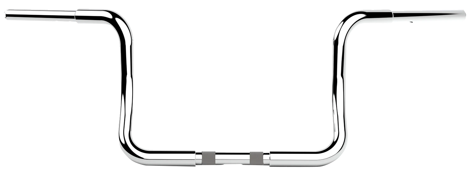10" Chrome Twin Round Handlebar for LA Choppers (LA-7325-10C)