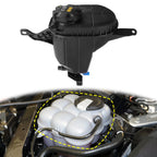 Coolant Radiator Reservoir Tank 17137647284 with Cap & Sensor for BMW F10 (2011–2017)