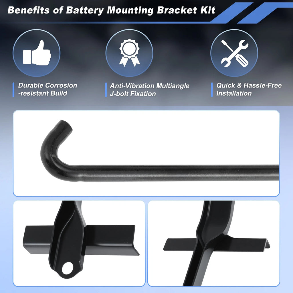 Battery Hold Down Clamp Bracket Kit for Toyota Sequoia (2001–2007) 744040C020
