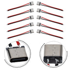 10X USB 2.0 Female Socket Power Cable for DIY Projects