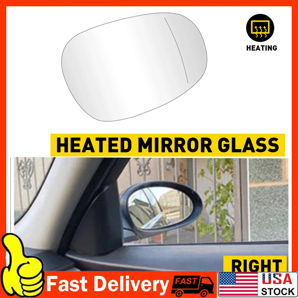 Heated Passenger Side Mirror Glass for BMW E81 E90 E91 E92 (2009â2013)