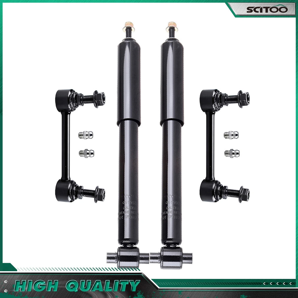 Set of 2 Rear Shock Absorbers + Sway Bar Links for Volvo V70 S80 S60 (FWD)