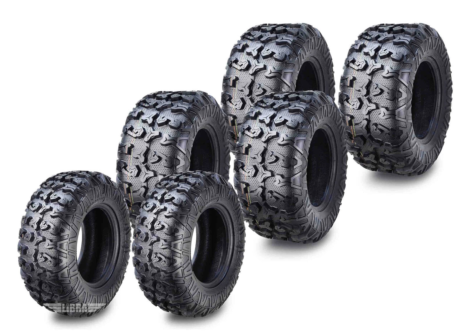 Set of 2 ATV Tires 27x9x14 & 27x11x14 for Can-Am Defender HD10 6X6 (2016–2023)