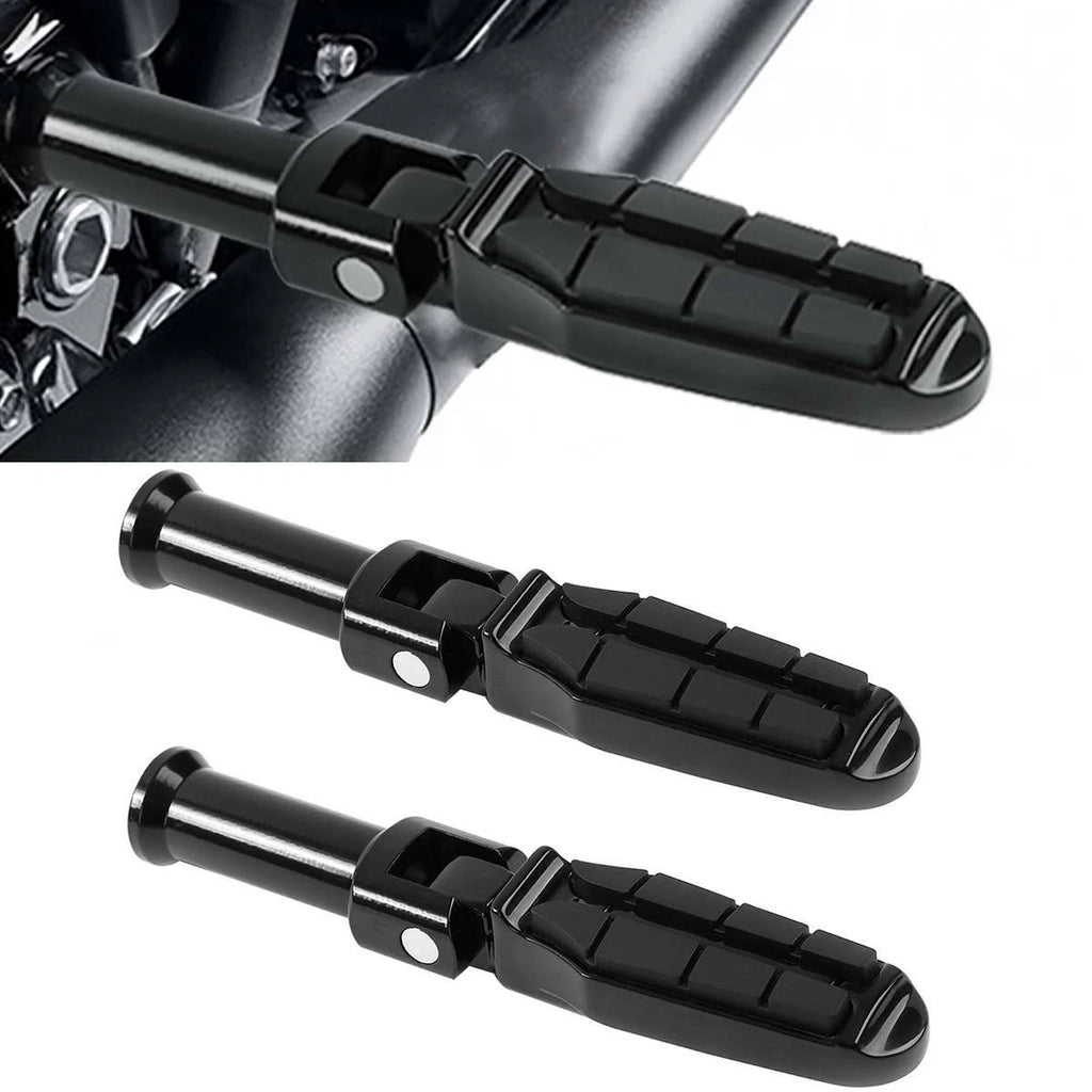 Black Rear Passenger Foot Pegs for Harley Softail Heritage Classic (2018–2024)