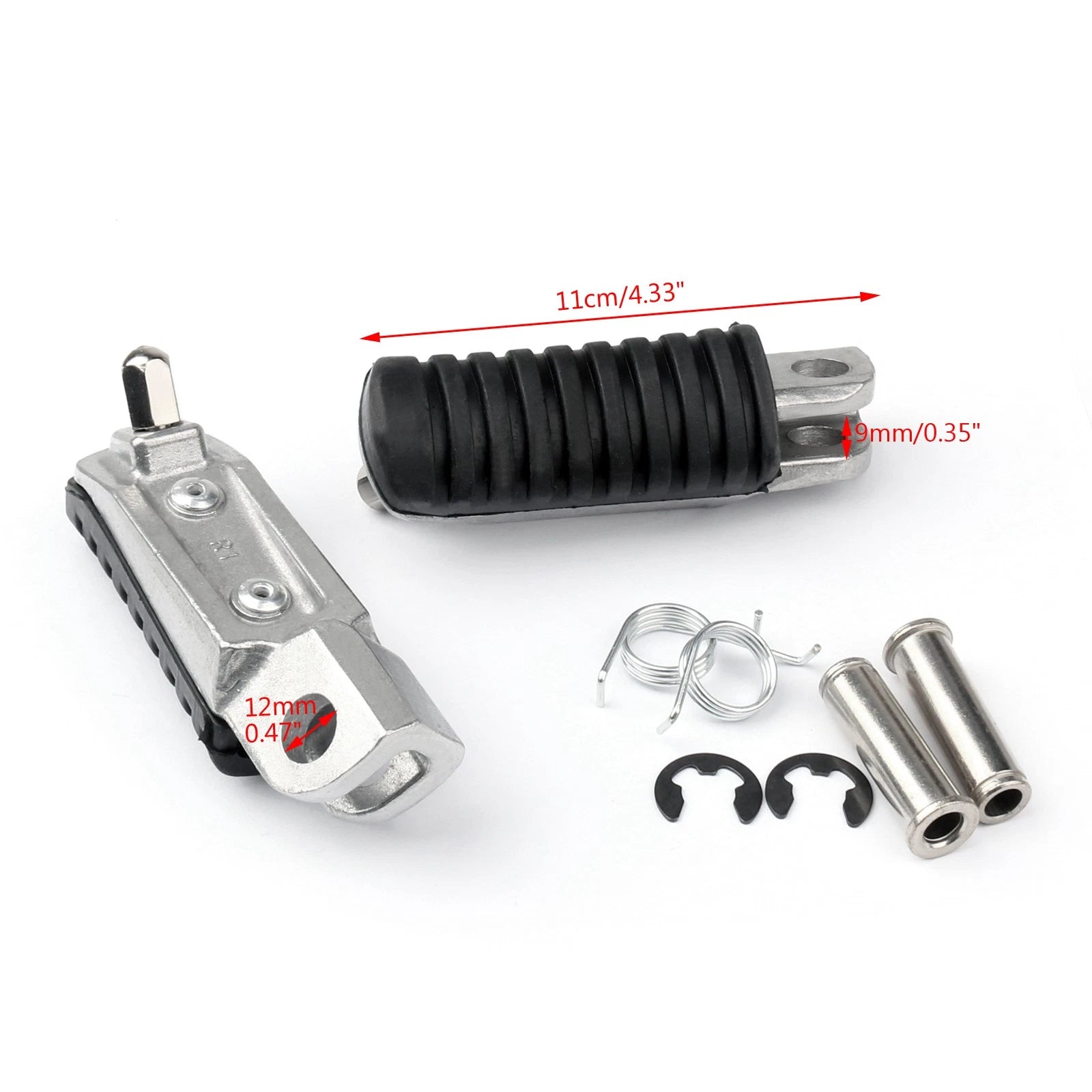 Footrest Pedals for Kawasaki ER-4N, 6F, ZR 250, 400, Versys 650 (2000–2023)