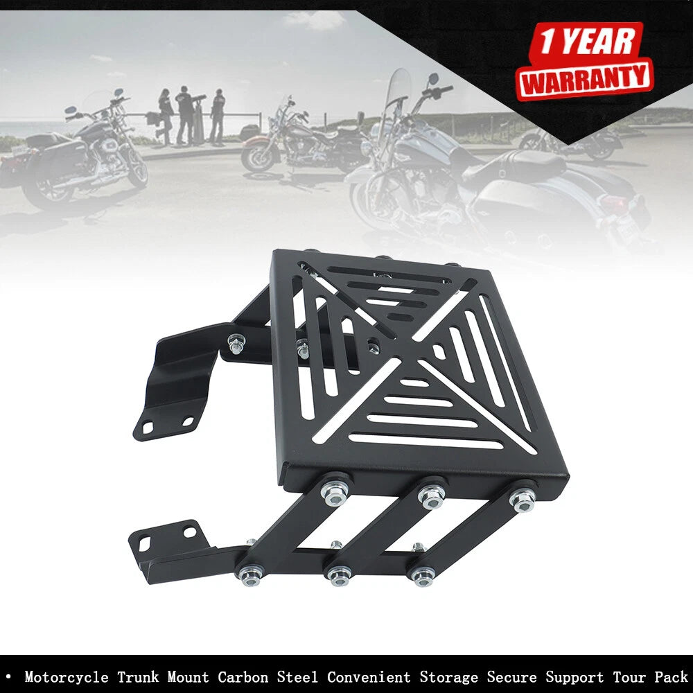 Motorcycle Trunk Mount for Convenient Storage and Secure Support