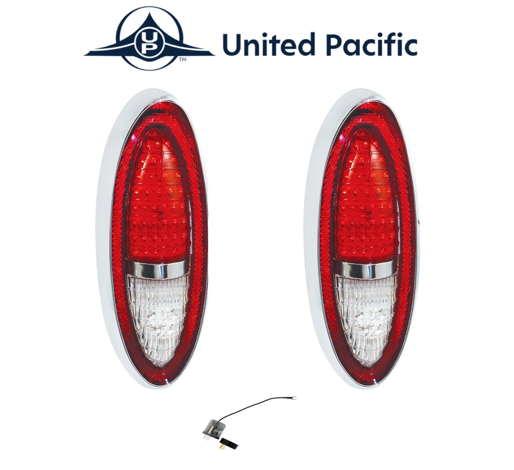 LED Tail Light Assembly Complete Pair with Flasher for 1954 Chevrolet (1954–1954)