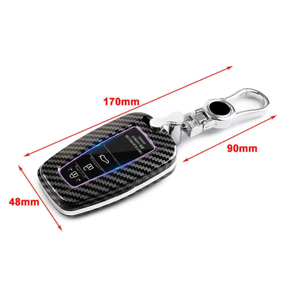 White Remote Key Fob Case for Toyota Camry, Corolla, C-HR, Prado, RAV4, Prius