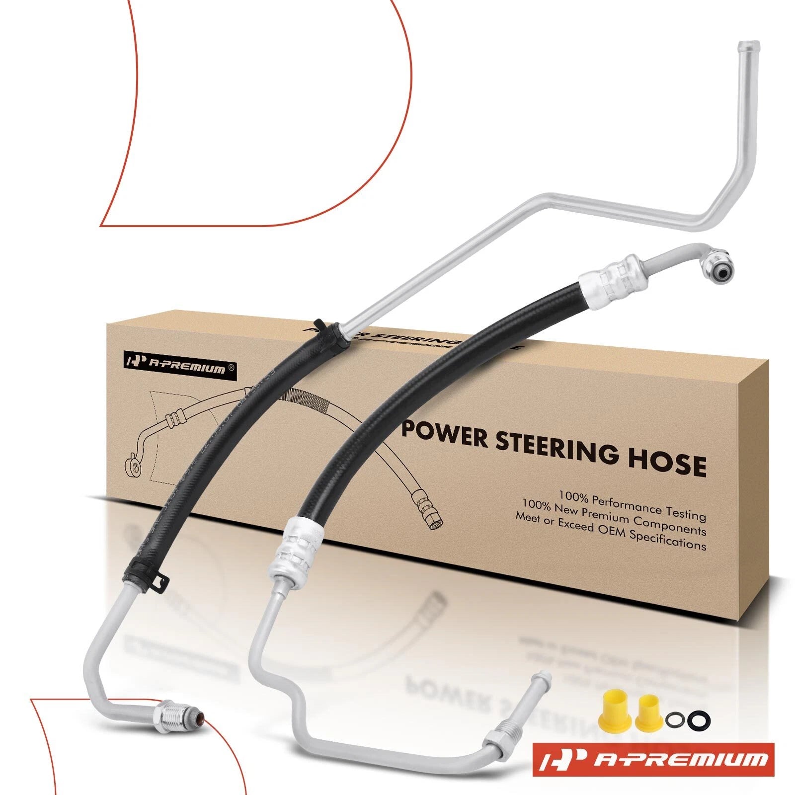 2X Power Steering Pressure & Return Line Hose for Ford F250 Super Duty (2008–2016)