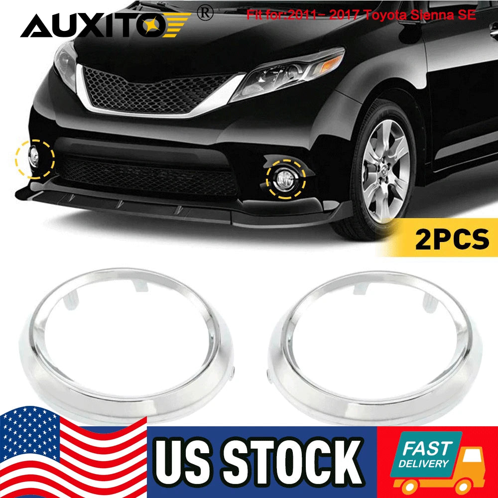 Set of 2 Fog Light Lamp Covers for Toyota Sienna SE (2011–2017)