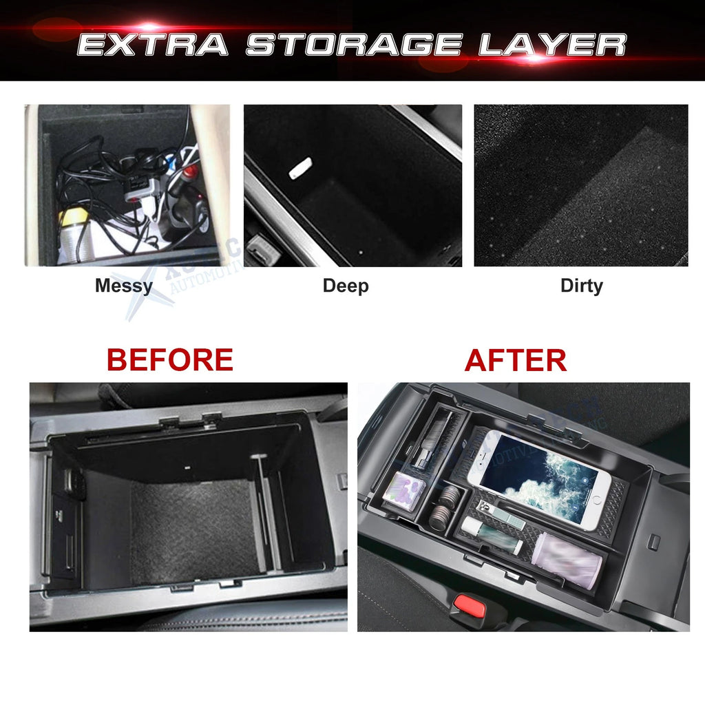 Center Console Tray Organizer Armrest Secondary Storage Box for Mazda 3 (2019-2026)