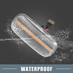 2X Clear Lens LED Side Marker Amber Light 8E0949127 for Audi A4 (2002–2009)