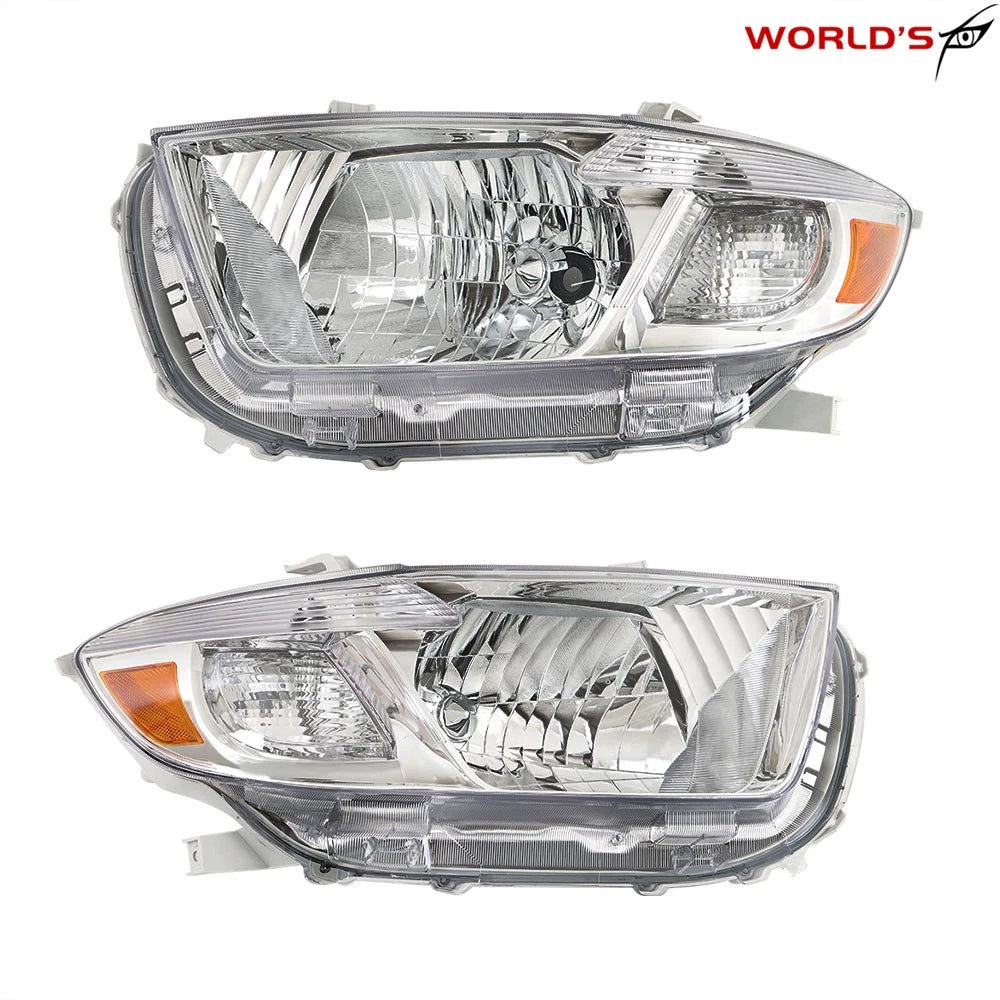 Halogen Chrome Housing Headlight for Toyota Highlander (2008–2010)