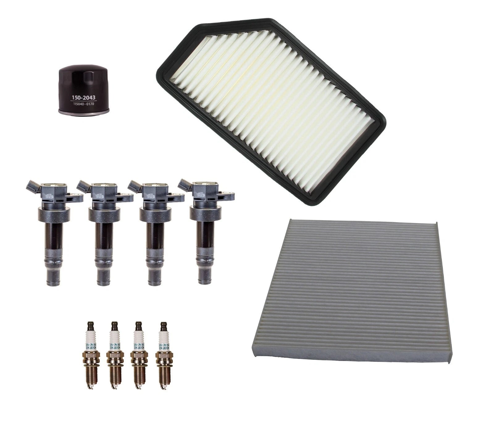 Set of 4 Ignition Coils & 4 Spark Plugs for Hyundai Kia L4