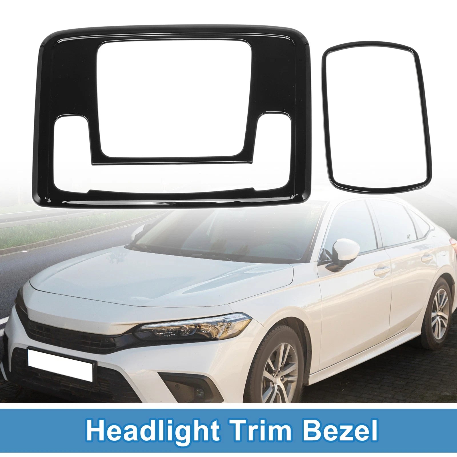 Set of 2 Headlight Trim Bezels for Honda Civic (2023–2024)